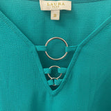 LAURA WOMEN'S PLUS TOP green 3X