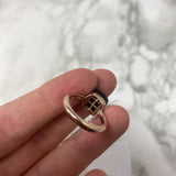italy WOMEN'S RING black rose gold 6.5
