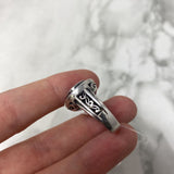 925 WOMEN'S RING silver blue 6.75