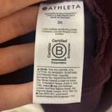 ATHLETA WOMEN'S PLUS TOP burgundy 3X