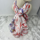 ANTICA SARTORIA WOMEN'S SCARF/SHAWL white coral purple