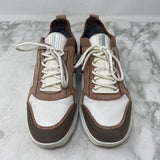 GEOX WOMEN'S SNEAKERS white brown clay 9