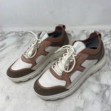 GEOX WOMEN'S SNEAKERS white brown clay 9