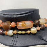 WOMEN'S NECKLACE green peach multi