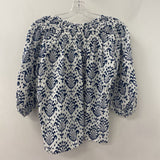 2DA MARKET WOMEN'S BLOUSE/SHIRT white navy S/1