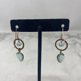WOMEN'S EARRINGS brass blue