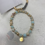 BRYCE HUDSON WOMEN'S BRACELET gold aqua