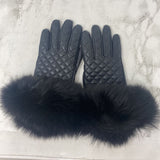 WOMEN'S GLOVES/MITTS black 7.5