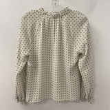 ANN TAYLOR WOMEN'S BLOUSE/SHIRT off white,black dots MP