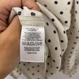 ANN TAYLOR WOMEN'S BLOUSE/SHIRT off white,black dots MP