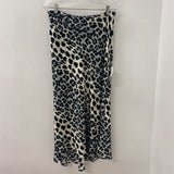 ZARA WOMEN'S SKIRT cream grey black animal print XL