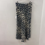 ZARA WOMEN'S SKIRT cream grey black animal print XL
