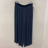 ZARA WOMEN'S SKIRT blue white dots L
