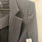ZARA WOMEN'S SUIT/OUTFIT black houndstooth S/M
