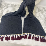 J CREW WOMEN'S SCARF/SHAWL grey burgundy