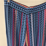 WOMEN'S PANTS blue pink multi pattern44 14/44