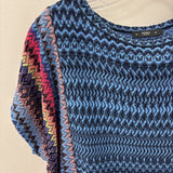 IVKO WOMEN'S SWEATER blue pink multi pattern L/42