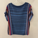 IVKO WOMEN'S SWEATER blue pink multi pattern L/42