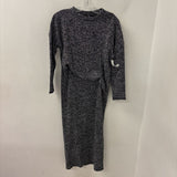 kedziorek WOMEN'S DRESS black white marled S/38