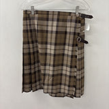 LAURA ASHLEY WOMEN'S SKIRT brown plaid 10