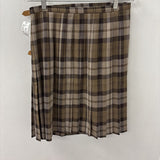 LAURA ASHLEY WOMEN'S SKIRT brown plaid 10