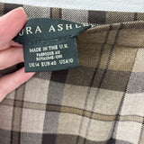 LAURA ASHLEY WOMEN'S SKIRT brown plaid 10