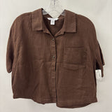 ATHLETA WOMEN'S BLOUSE/SHIRT brown M