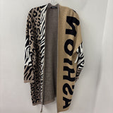 TUZZI WOMEN'S CARDIGAN mixed animal print 16