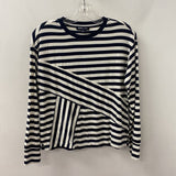 NAUTICA WOMEN'S T-SHIRT white navy stripe XS