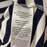 NAUTICA WOMEN'S T-SHIRT white navy stripe XS