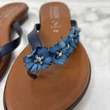 ITALIAN SHOEMAKERS WOMEN'S SANDALS navy floral 10