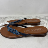 ITALIAN SHOEMAKERS WOMEN'S SANDALS navy floral 10