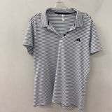 ADIDAS WOMEN'S ACTIVE TOP white navy stripe L