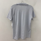 ADIDAS WOMEN'S ACTIVE TOP white navy stripe L