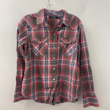 LAUREN ralph lauren WOMEN'S BLOUSE/SHIRT pink grey purple white M/L