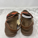JOSEF SEIBEL WOMEN'S SANDALS brown orange red stripe 39