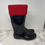 kamik WOMEN'S RAIN BOOTS black red 10