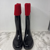 kamik WOMEN'S RAIN BOOTS black red 10