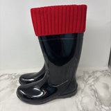 kamik WOMEN'S RAIN BOOTS black red 10