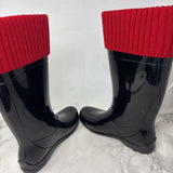 kamik WOMEN'S RAIN BOOTS black red 10