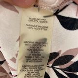 VINCE CAMUTO WOMEN'S BLOUSE/SHIRT pink mulit leaf print