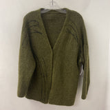 SARAH PACINI WOMEN'S CARDIGAN olive green black OS