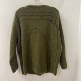 SARAH PACINI WOMEN'S CARDIGAN olive green black OS