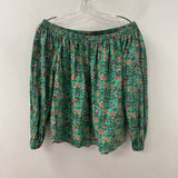 boden WOMEN'S BLOUSE/SHIRT green floral print 10
