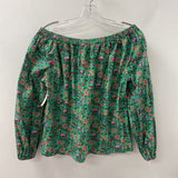 boden WOMEN'S BLOUSE/SHIRT green floral print 10