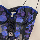 FOR LOVE & LEMONS WOMEN'S TANK/CAMI black purple blue L