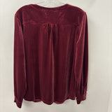 LANDS'END WOMEN'S BLOUSE/SHIRT burgundy L