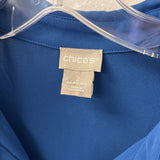CHICOS WOMEN'S BLOUSE/SHIRT blue 12/14/2