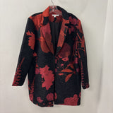 CHICOS WOMEN'S COAT black red 14/2.5