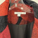 CHICOS WOMEN'S COAT black red 14/2.5